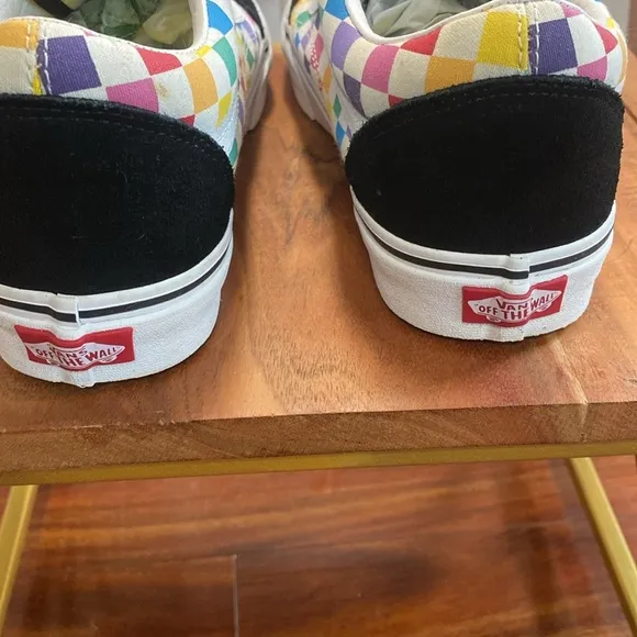 Vans Multicolor Checkerboard Women's Shoes Size 10