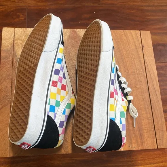 Vans Multicolor Checkerboard Women's Shoes Size 10