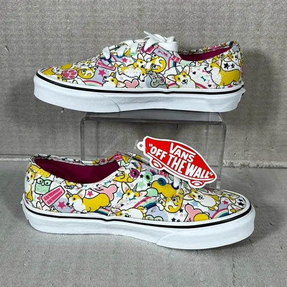 Vans New Uni-Corgi Rainbow Sneakers Size Junior 4/CM 22