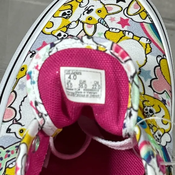 Vans New Uni-Corgi Rainbow Sneakers Size Junior 4/CM 22