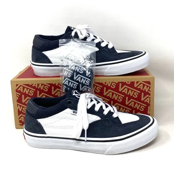 VANS Rowan Shoes Suede Canvas Skate Navy Low Top Casual Women's Size VN0A5JICCZP