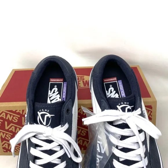 VANS Rowan Shoes Suede Canvas Skate Navy Low Top Casual Women's Size VN0A5JICCZP