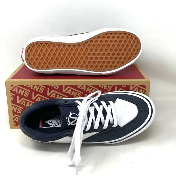 VANS Rowan Shoes Suede Canvas Skate Navy Low Top Casual Women's Size VN0A5JICCZP