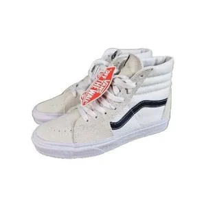 Vans SK8-Hi Cream‎ Blue Casual Suede Skate Shoes Sneakers Mens 6 Women's 7.5