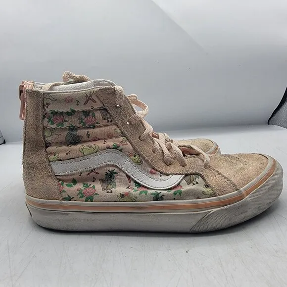 Vans Sk8 Hi Zip Girls 1 Sneaker Shoes Frog Frolic Tropical Peach Casual