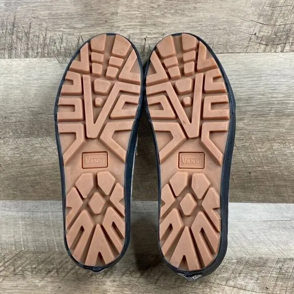 VANS Style 53 Plaid Khaki Slip On Chunky Shoes Loafers Women's Size 9.5 NEW