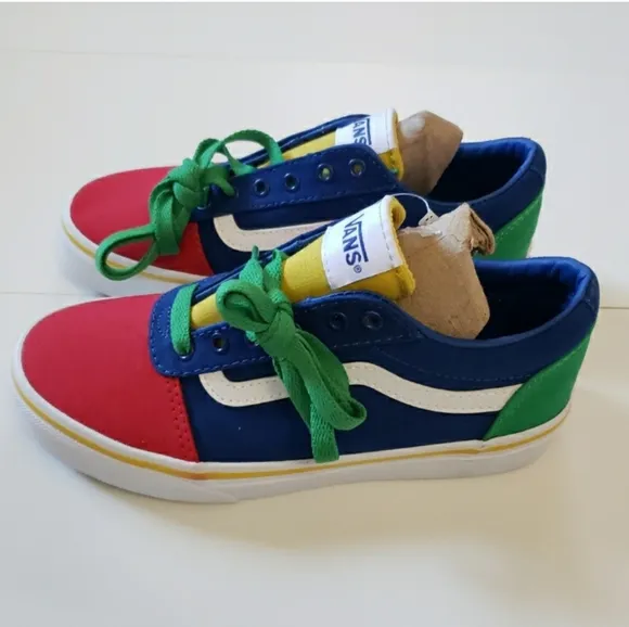 Vans Ward Color Block Kids PS Sneaker Shoes 👟