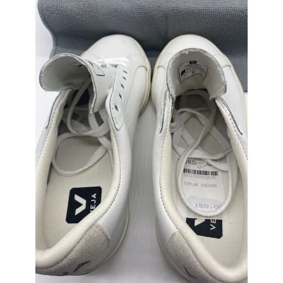 Veja Esplar Women's White‎ Low Top Casual Leather Sneakers Shoes Size US 5/EU36