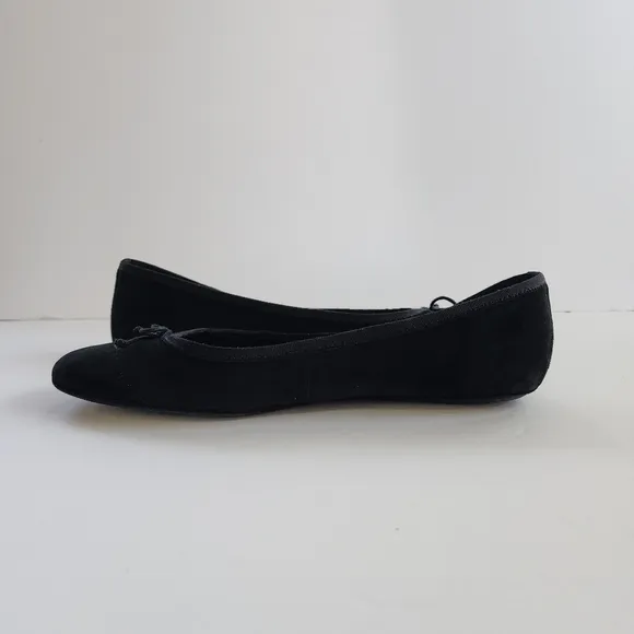 Veronica Beard Beatrix Suede Black Ballet Flats