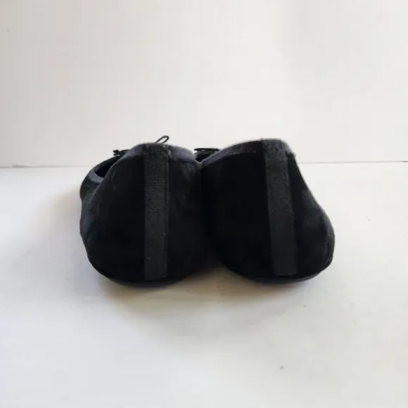 Veronica Beard Beatrix Suede Black Ballet Flats