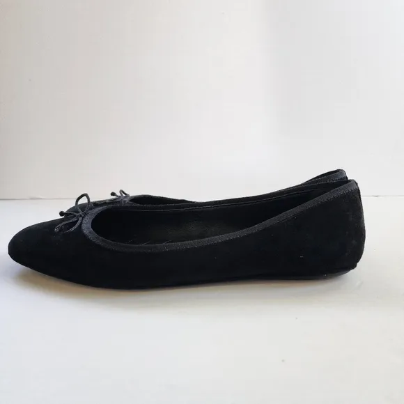 Veronica Beard Beatrix Suede Black Ballet Flats