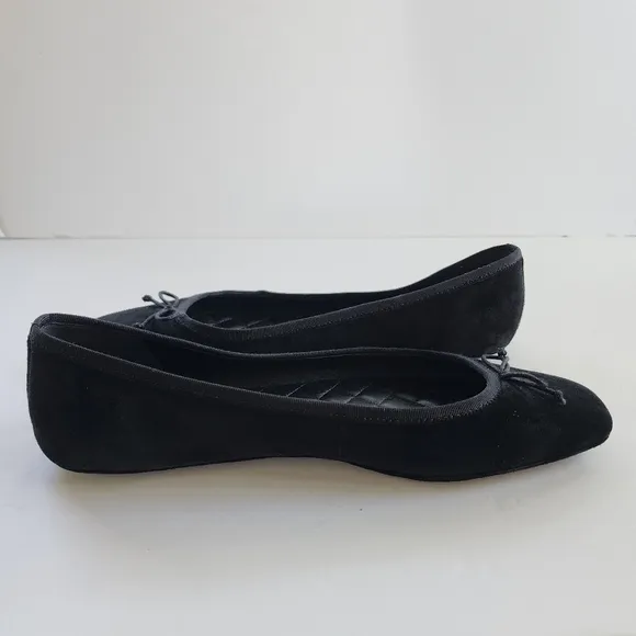 Veronica Beard Beatrix Suede Black Ballet Flats