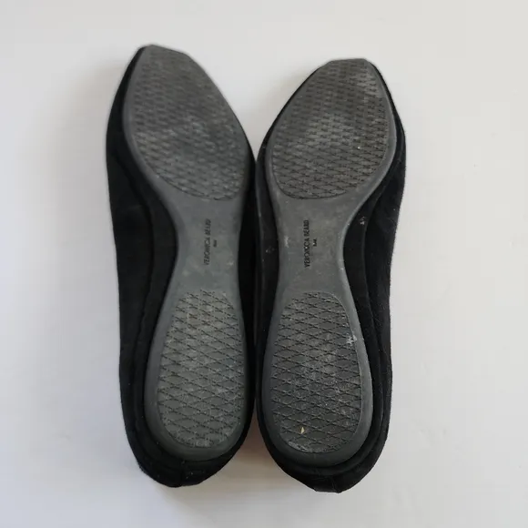 Veronica Beard Beatrix Suede Black Ballet Flats