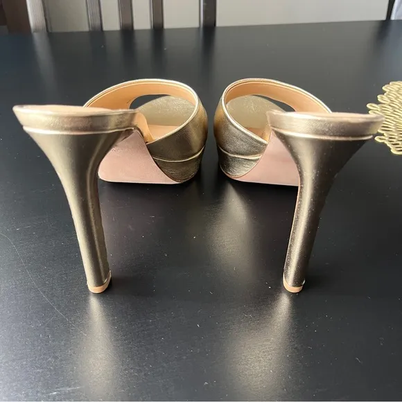 Veronica Beard Gold Platform Sandals