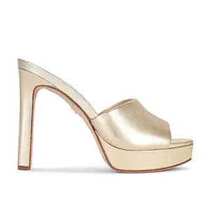 Veronica Beard Gold Platform Sandals