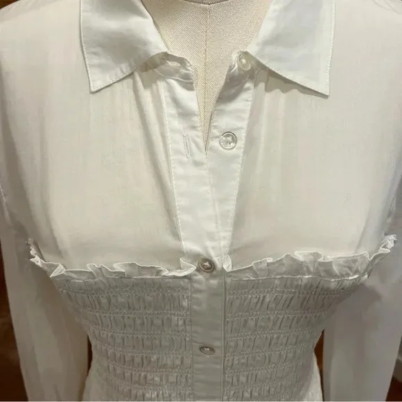 Veronica Beard Kelsey Button-Down white Dress Size 6