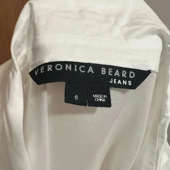 Veronica Beard Kelsey Button-Down white Dress Size 6