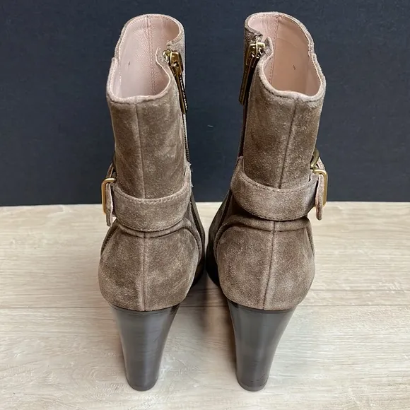 Veronica Beard Women's Viv Mocha Brown Suede Booties Ankle boots, size 6
