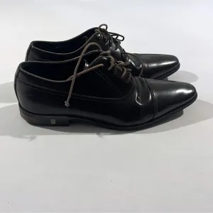 Versace Collection Oxfords Dress Preppy Shoes Mens Brown Leather Sz 9 42EU