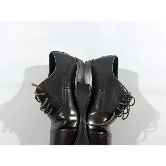 Versace Collection Oxfords Dress Preppy Shoes Mens Brown Leather Sz 9 42EU