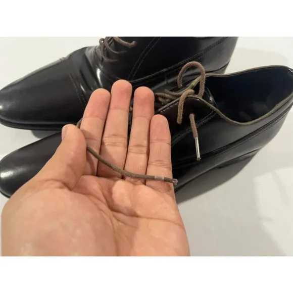Versace Collection Oxfords Dress Preppy Shoes Mens Brown Leather Sz 9 42EU