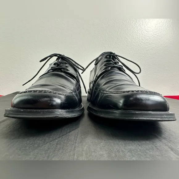 Via Spiga Studio Men's Black Leather Lace Up Dress Shoes, Sz 10