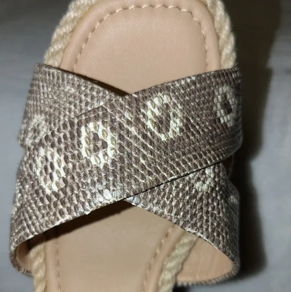 Via Spiga Women's Sesilia Espadrille Wedge Sandals Blanc White Leather Size 6.5