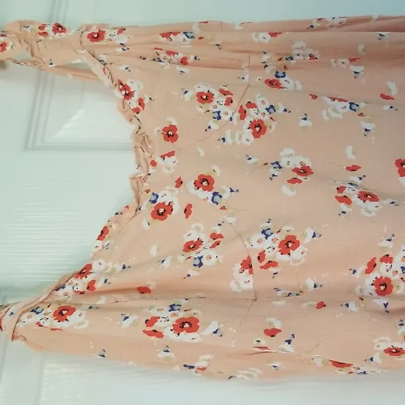 Vici Womens Ruffle Spaghetti Strap Sleeveless Floral Maxi Dress Size Med…