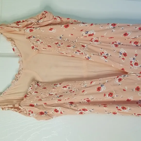 Vici Womens Ruffle Spaghetti Strap Sleeveless Floral Maxi Dress Size Med…