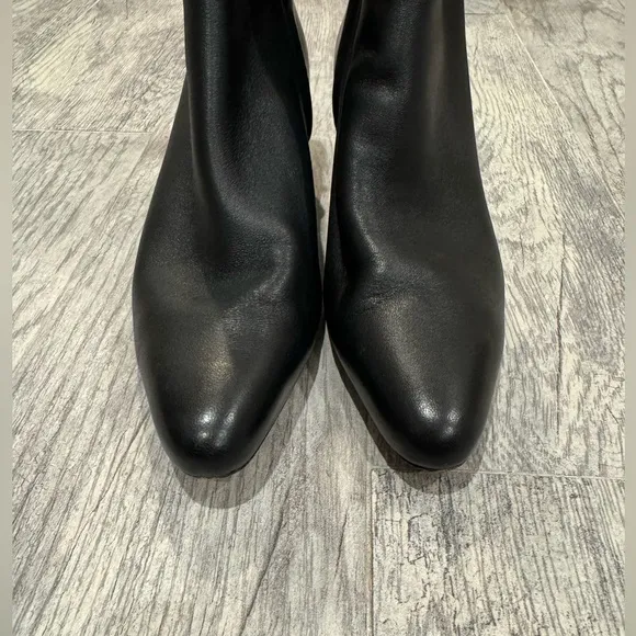 Vince black Hilda leather ankle boots
