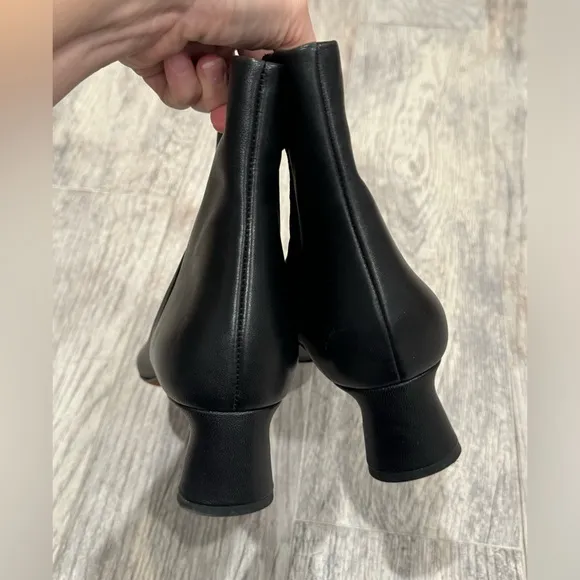 Vince black Hilda leather ankle boots