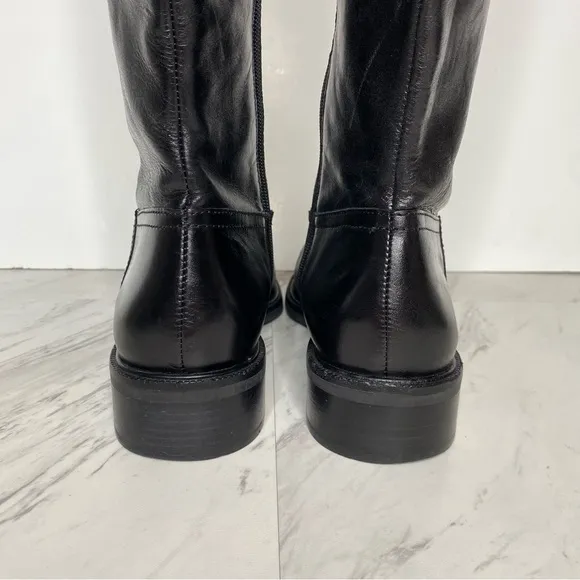 Vince Camuto Alfella Black Leather Riding Boot 10M