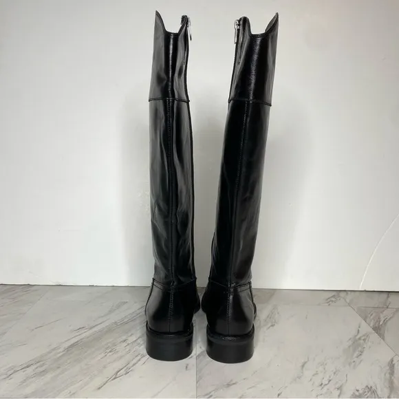 Vince Camuto Alfella Black Leather Riding Boot 10M