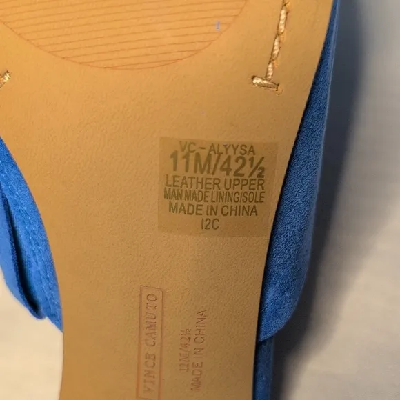 Vince Camuto Alyysa Blue Suede Heeled Sandals