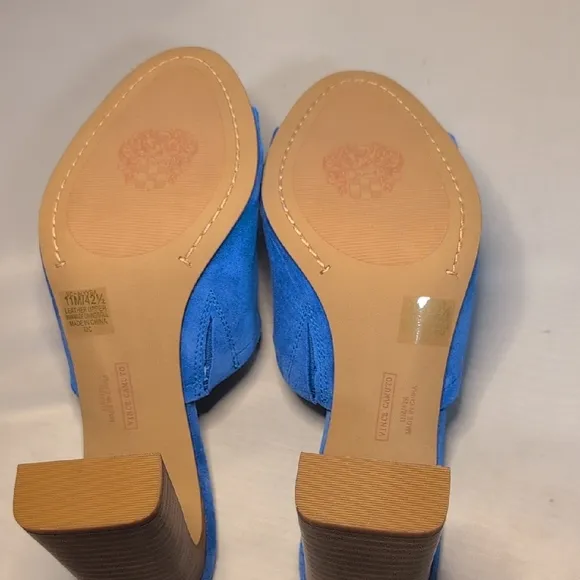 Vince Camuto Alyysa Blue Suede Heeled Sandals