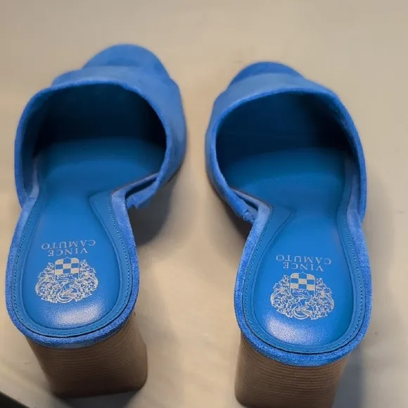 Vince Camuto Alyysa Blue Suede Heeled Sandals