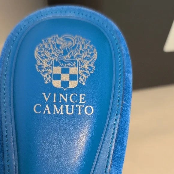 Vince Camuto Alyysa Blue Suede Heeled Sandals