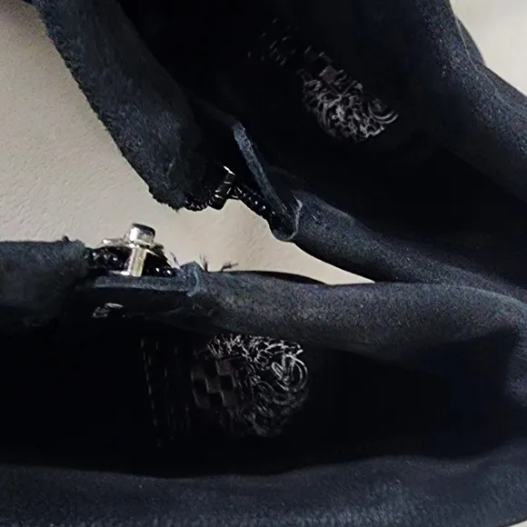 Vince Camuto Black Suede Leather Cuffed Stiletto Ankle Boots Booties Spring Chic