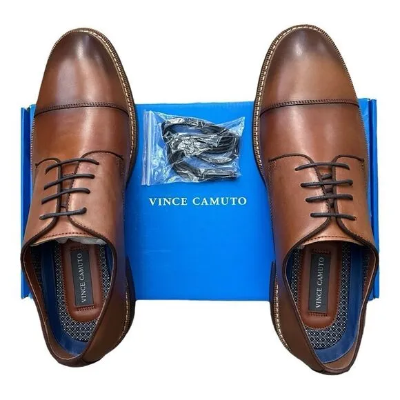 Vince Camuto Cognac Brown Men’s Dress Shoe Size 12 Medium