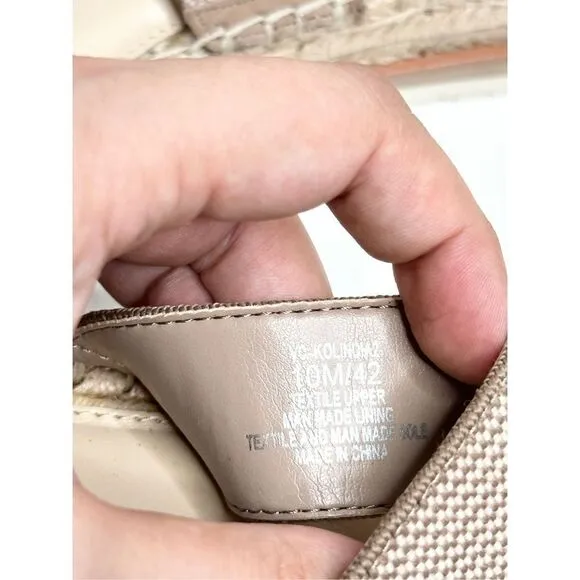 Vince Camuto Espadrille Sandals Womens Tan Size 10 Kolindia Elastic Ankle Strap