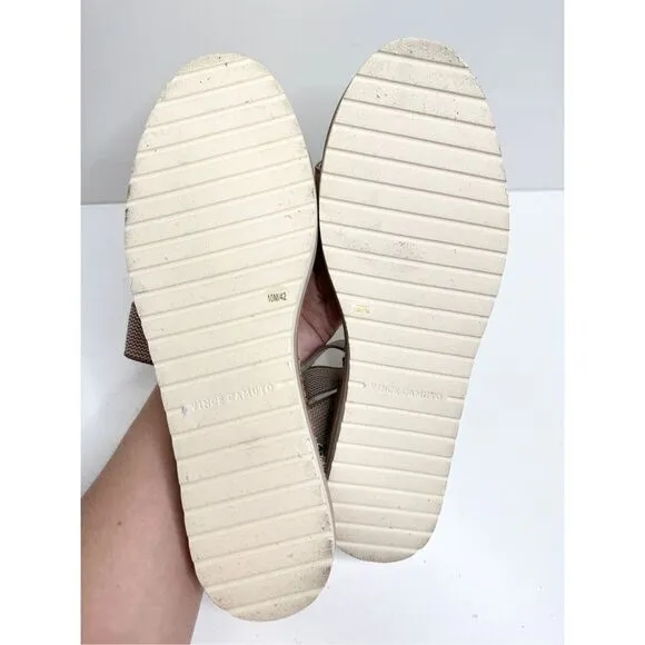 Vince Camuto Espadrille Sandals Womens Tan Size 10 Kolindia Elastic Ankle Strap