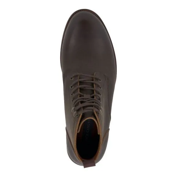 VINCE CAMUTO Mens Brown Pull Tab Lannie Toe Block Heel Leather Boots Shoes 11 M
