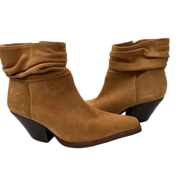 VINCE CAMUTO NERLINJI genuine leather suede slouch booties women's size 7M NWOB