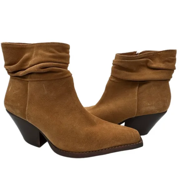 VINCE CAMUTO NERLINJI genuine leather suede slouch booties women's size 7M NWOB