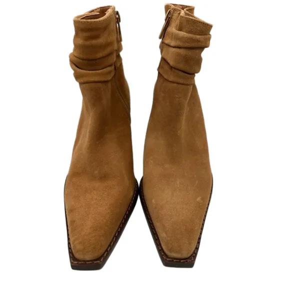 VINCE CAMUTO NERLINJI genuine leather suede slouch booties women's size 7M NWOB