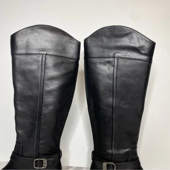 Vince Camuto Ovarlym Black Leather Tall Boot 7 1/2 M
