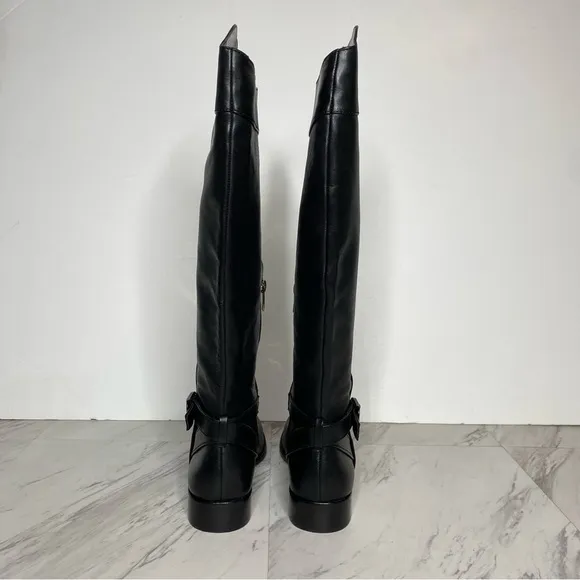 Vince Camuto Ovarlym Black Leather Tall Boot 7 1/2 M