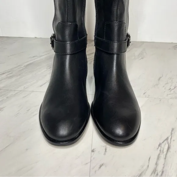 Vince Camuto Ovarlym Black Leather Tall Boot 7 1/2 M