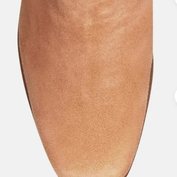 Vince Camuto Rafella Tan Latte Block Heel Bootie Platform Fur Lined Ankle Boot