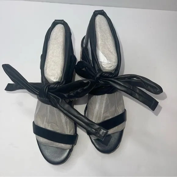 Vince Camuto Roreka Lace Up Espadrille Chunky Block Heels Sandals 8.5 Resort New